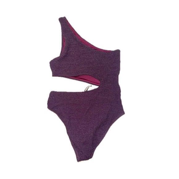 NWT BEACHRIOT Celine Shine One Piece – Metallic Purple - Picture 4 of 5